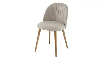 Woodford Esszimmerstuhl Diva Flachgewebe Beige mit Längsnaht