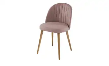 Woodford Esszimmerstuhl Diva Flachgewebe Altrosa mit Längsnaht