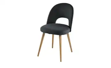 Woodford Esszimmerstuhl Tara Webstoff Schwarz