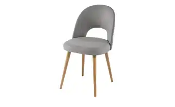 Woodford Esszimmerstuhl Tara Flachgewebe Grau