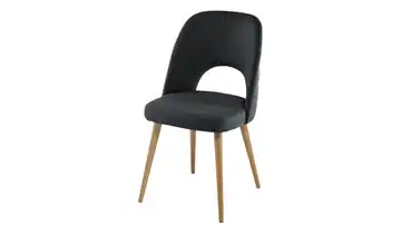Woodford Esszimmerstuhl Piva Webstoff Schwarz