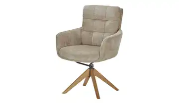Dreh-Schwingstuhl Eiche, Beige