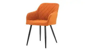 Armlehnenstuhl Orange, Schwarz
