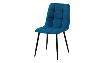 Esszimmerstuhl Blau, Schwarz
