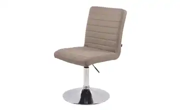 Esszimmerstuhl Taupe, verchromt
