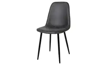 Esszimmerstuhl Stahlgrau, Schwarz