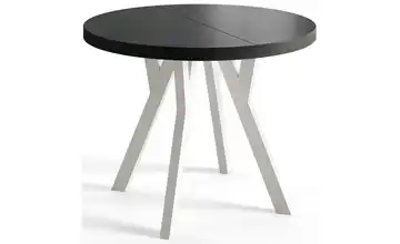 Esstisch ausziehbar Schwarz 100x100