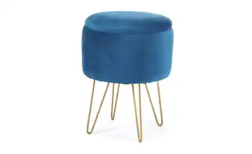 Pouf mit Stauraum Blau