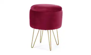 Pouf mit Stauraum Bordeauxrot