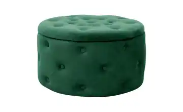 Pouf mit Stauraum Flaschengrün