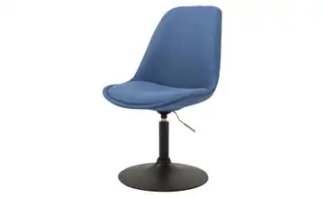 Drehstuhl drehbar Blau, Schwarz