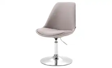 Drehstuhl drehbar Grau, verchromt