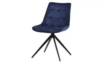 Drehstuhl Dunkelblau, Schwarz