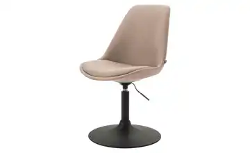 Drehstuhl drehbar Taupe, Schwarz