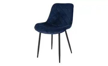 Esszimmerstuhl Blau, Schwarz