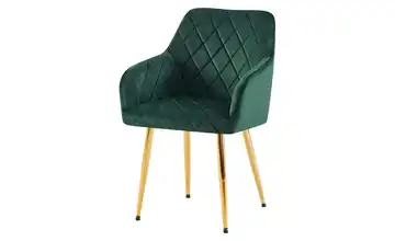 Armlehnenstuhl Grün, Goldfarben