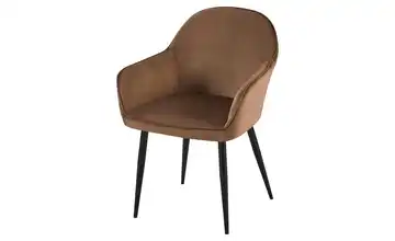Armlehnenstuhl Braun, Schwarz