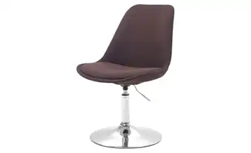 Drehstuhl drehbar Braun, verchromt
