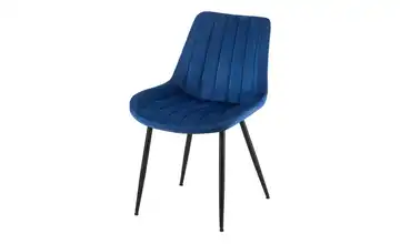 Esszimmerstuhl Blau, Schwarz