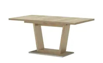 Esstisch 140 cm Bodenplatte Edelstahl-Optik