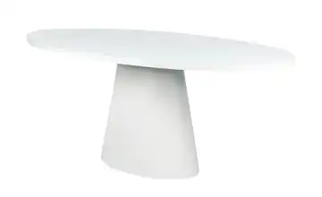 Esstisch mit Glastischplatte Weiß 200 cm Länge