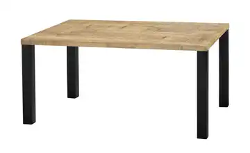 Primo Esstisch Sandwich Mango (Nachbildung) 4-Fußgestell Metall 138 cm