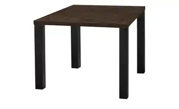 Primo Esstisch Sandwich Mango (Nachbildung), Dunkelbraun 4-Fußgestell Metall 80 cm