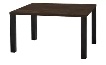 Primo Esstisch Sandwich Mango (Nachbildung), Dunkelbraun 4-Fußgestell Metall 120 cm