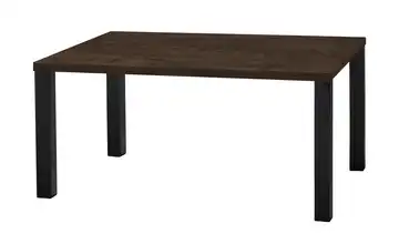 Primo Esstisch Sandwich Mango (Nachbildung), Dunkelbraun 4-Fußgestell Metall 138 cm