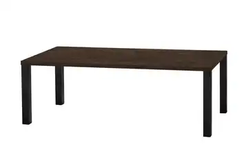 Primo Esstisch Sandwich Mango (Nachbildung), Dunkelbraun 4-Fußgestell Metall 220 cm