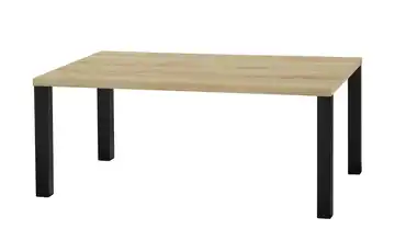 Primo Esstisch Sandwich Eiche (Nachbildung), Hellbraun 4-Fußgestell Metall 160 cm