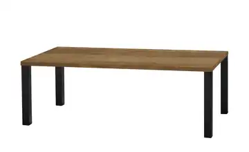 Primo Esstisch Sandwich Teak (Nachbildung) 4-Fußgestell Metall 220 cm