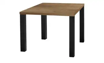 Primo Esstisch Sandwich Eiche (Nachbildung), Braun 4-Fußgestell Metall 80 cm