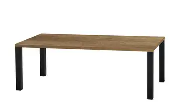 Primo Esstisch Sandwich Eiche (Nachbildung), Braun 4-Fußgestell Metall 220 cm
