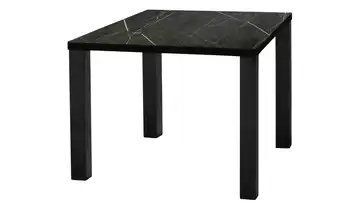 Primo Esstisch Sandwich Marmoroptik, Schwarz 4-Fußgestell Metall 80 cm