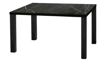 Primo Esstisch Sandwich Marmoroptik, Schwarz 4-Fußgestell Metall 120 cm