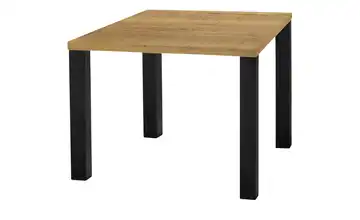Primo Esstisch Sandwich Eiche (Nachbildung), Natur 4-Fußgestell Metall 80 cm