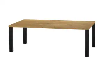 Primo Esstisch Sandwich Eiche (Nachbildung), Natur 4-Fußgestell Metall 220 cm