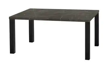 Primo Esstisch Sandwich Marmoroptik, Grau 4-Fußgestell Metall 138 cm