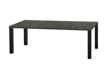 Primo Esstisch Sandwich Marmoroptik, Grau 4-Fußgestell Metall 220 cm