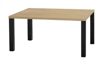 Primo Esstisch Sandwich Eiche (Nachbildung) 4-Fußgestell Metall 138 cm
