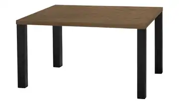 Primo Esstisch Sandwich Eiche (Nachbildung), Haselnussbraun 4-Fußgestell Metall 120 cm