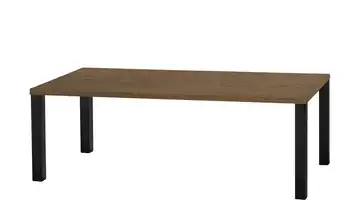 Primo Esstisch Sandwich Eiche (Nachbildung), Haselnussbraun 4-Fußgestell Metall 220 cm