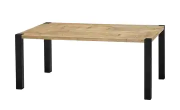 Primo Esstisch Sandwich Mango (Nachbildung) 4-Fußgestell (seitl.montiert) Metall 160 cm