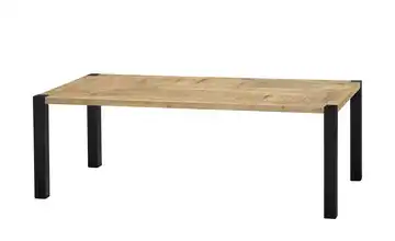 Primo Esstisch Sandwich Mango (Nachbildung) 4-Fußgestell (seitl.montiert) Metall 220 cm
