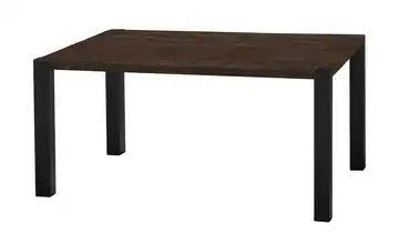 Primo Esstisch Sandwich Mango (Nachbildung), Dunkelbraun 4-Fußgestell (seitl.montiert) Metall 138 cm