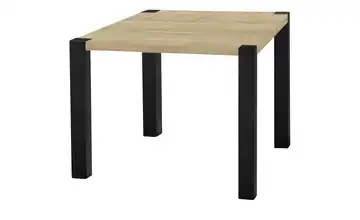 Primo Esstisch Sandwich Eiche (Nachbildung), Hellbraun 4-Fußgestell (seitl.montiert) Metall 80 cm