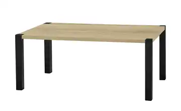 Primo Esstisch Sandwich Eiche (Nachbildung), Hellbraun 4-Fußgestell (seitl.montiert) Metall 160 cm