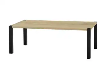 Primo Esstisch Sandwich Eiche (Nachbildung), Hellbraun 4-Fußgestell (seitl.montiert) Metall 220 cm
