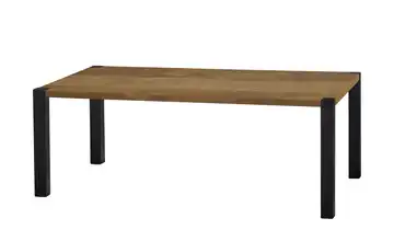 Primo Esstisch Sandwich Teak (Nachbildung) 4-Fußgestell (seitl.montiert) Metall 190 cm